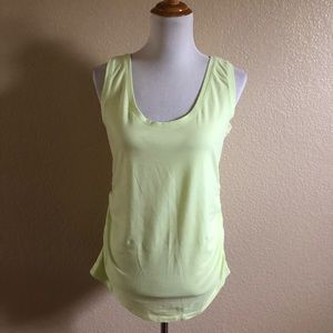 Great Expectations Maternity Ruched Sleeveless Tank Top M Green New